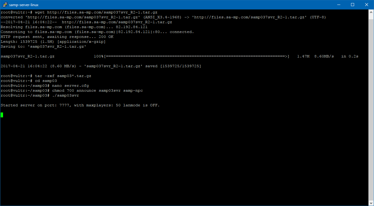 server cu modul de joc grandlarc pe linux.png